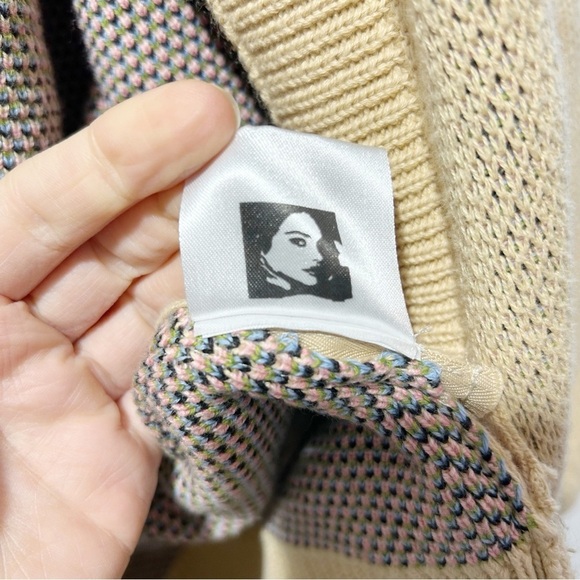 Felt For Every Living Thing Web Knit Sweater Size Large Butterfly Cardigan - Picture 11 of 16